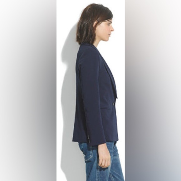 MADEWELL DUSKFALL ONE BUTTON BLAZER IN NAVY SIZE 4 - Picture 2 of 15